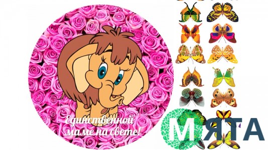  Съедобная картинка "Единственной маме на свете" 1