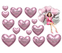  Съедобная картинка "Девушка в воздушных шарах"