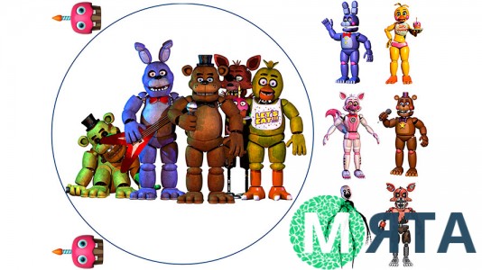 Аниматроники Фнаф 3