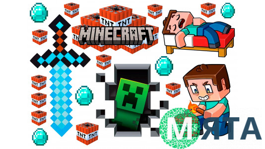Съедобная картинка  Майнкрафт 10