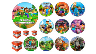 Съедобная картинка  Майнкрафт 11