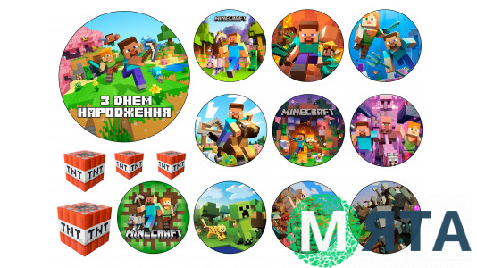 Съедобная картинка  Майнкрафт 11