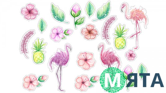 Съедобная картинка с Фламинго 2