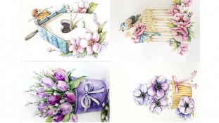 Съедобная картинка "Цветы" 13