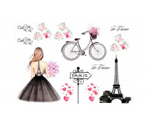  Съедобная картинка "Девушка в Париже" 2