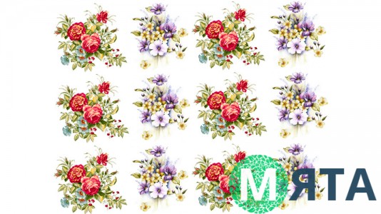 Съедобная картинка "Цветы" 21