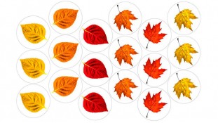 Съедобная картинка Осенний лист 2