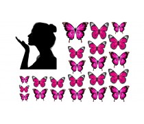 Бабочки и Девушка 