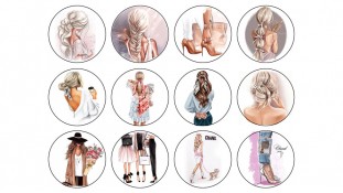 Съедобная картинка "Женский набор" 15 Съедобная картинка "Женский набор" 15