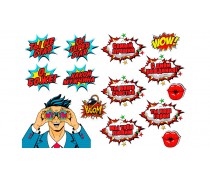 Съедобная картинка Мужской Поп Арт 15