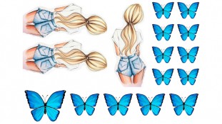  Съедобная картинка "Девушка " 1