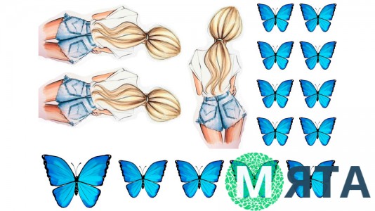  Съедобная картинка "Девушка " 1