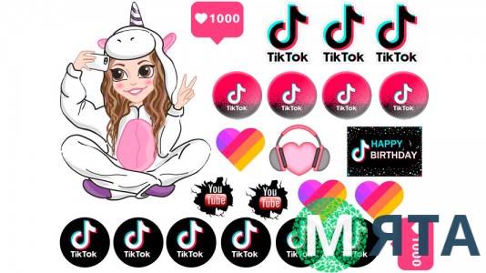 Съедобная картинка Единорог Тик Ток 4