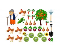 Съедобная картинка Бабушка, огород