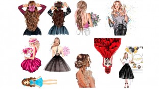 Съедобная картинка "Девушки" Съедобная картинка "Девушки"