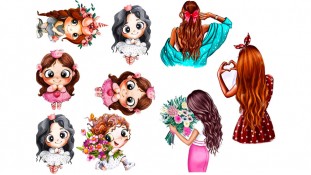 Съедобная картинка "Девушки 2" Съедобная картинка "Девушки 2"