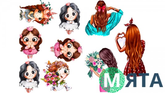 Съедобная картинка "Девушки 2"