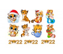 Новогодняя картинка Тигр 3