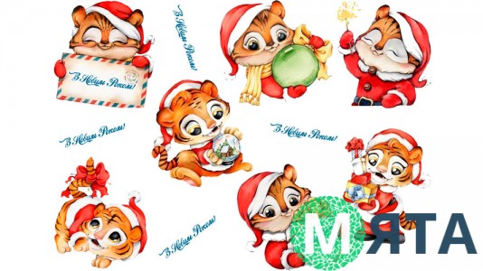 Новогодняя картинка Тигр 4