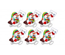 Новогодняя картинка Снеговик 1