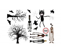 Съедобная картинка Сиреноголовый и картун кет