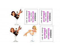  Съедобная картинка "Девушка в бокале 1"