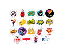 Съедобная картинка Мальчик Поп Арт +Соцсети