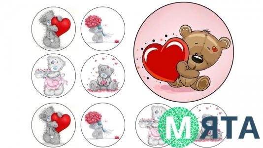 Съедобная картинка МИШКИ ТЕДДИ 5