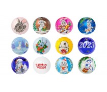 Новогодняя картинка Зайцы №4