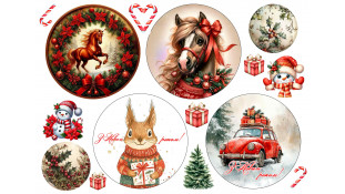 Съедобная картинка для Бенто Новогодняя картинка 2