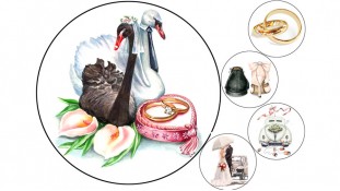 Пищевая картинка Свадебная 4