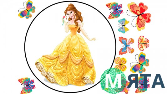 Съедобная картинка "Красавица и чудовище" 5