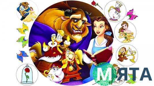 Съедобная картинка "Красавица и чудовище" 2