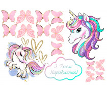 Съедобная картинка Единороги 9