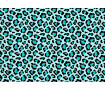 Съедобная картинка Бирюзовый Леопард  фон