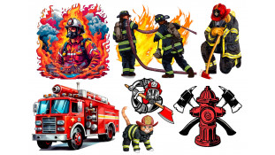 Съедобная картинка "Пожарный" 2 Съедобная картинка "Пожарный" 2