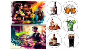 Съедобная картинка "Бармен" Съедобная картинка "Бармен"