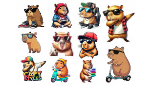 Съедобная картинка Капибара 2 Съедобная картинка Капибара 2