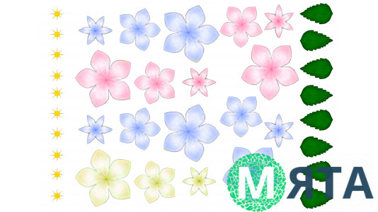 Съедобная картинка Заготовка для цветов