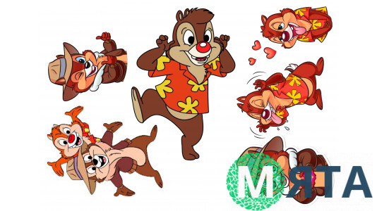 Съедобная картинка Чип и Дейл