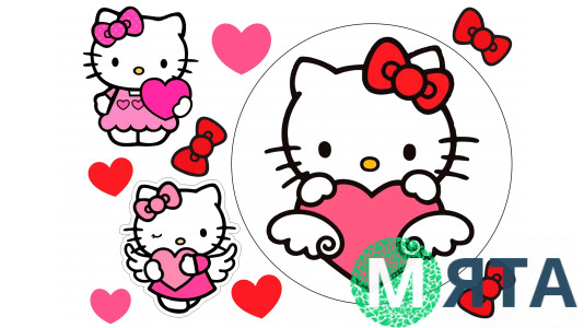 Съедобная картинка Привет Китти 