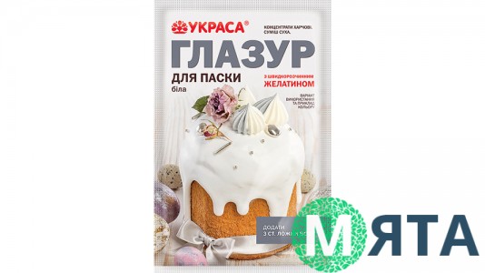 Глазурь для паски с желатином 