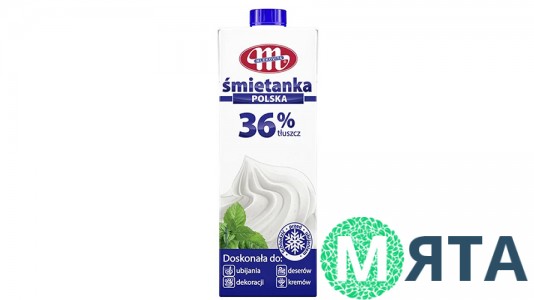 Натуральные сливки Smetanka 36% MLEKOVITA