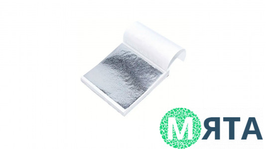 Поталь 8х8 см, Серебро