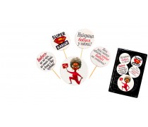 Набор сахарных топперов Супер Бабуля