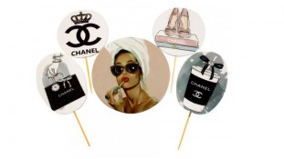 Набор сахарных топперов Девушка Chanel