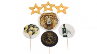 Набор сахарных топперов Лев