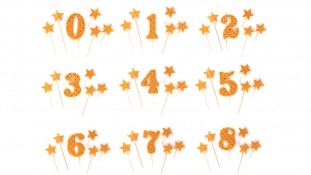 Набор сахарных топперов Цифра Премиум