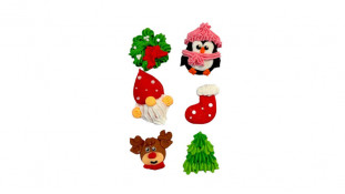 Набор сахарных украшений Елочные декорации 2Д