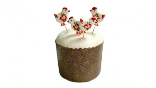 Сахарный топпер Курочка Писанка, 2 шт